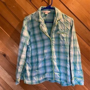 Victoria’s Secret Plaid Flannel Pajama Top Small
